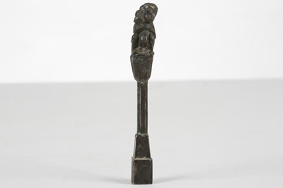 Lot 163 - A CHINESE GILT BRONZE TUNING KEY, QIN ZHEN YAO....