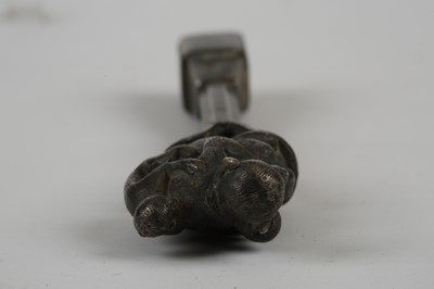 Lot 163 - A CHINESE GILT BRONZE TUNING KEY, QIN ZHEN YAO....