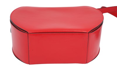 Lot 10 - Celine Red Oval Flap Crossbody Bag
