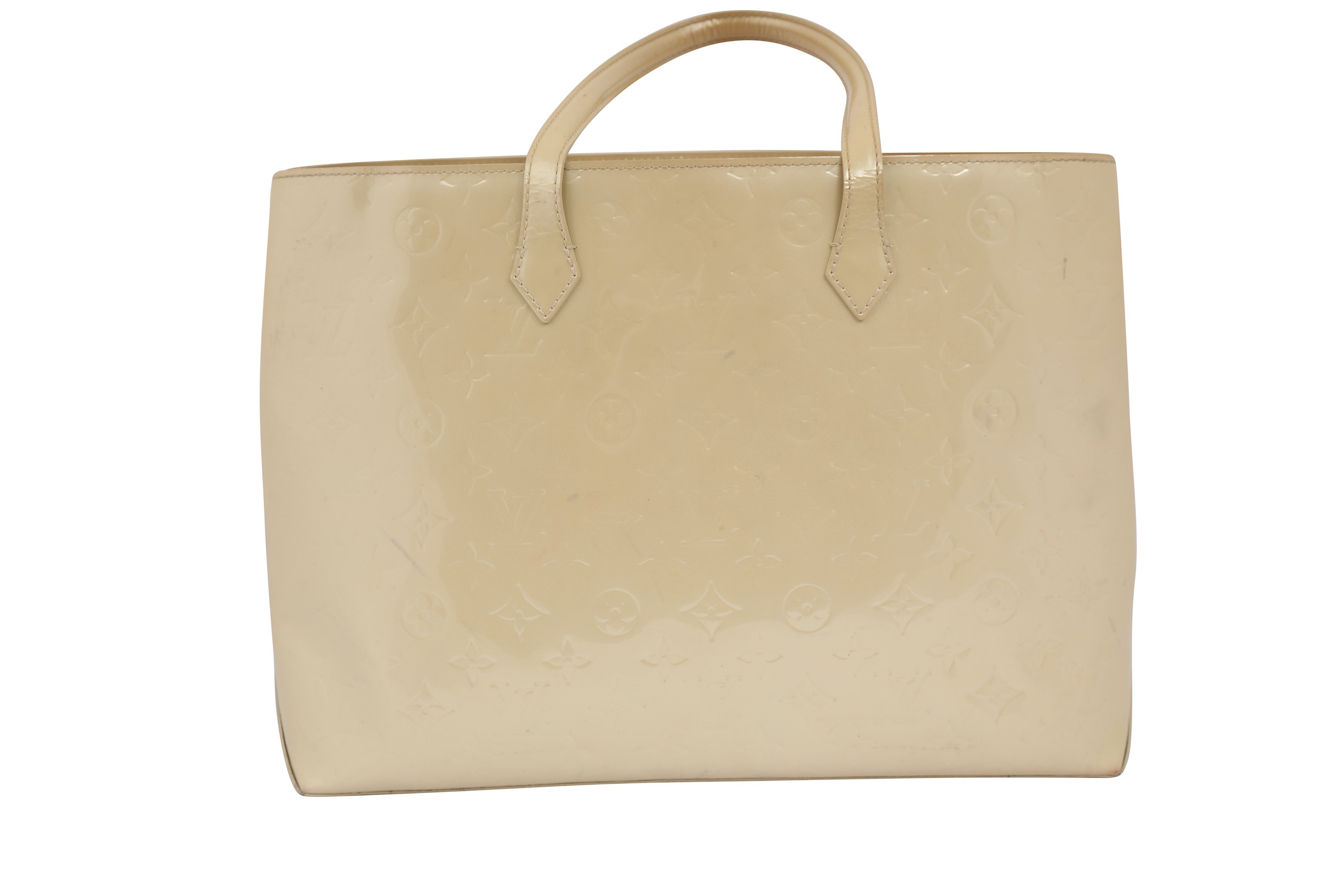 Lot 307 - Louis Vuitton Cream Vernis Wilshire MM