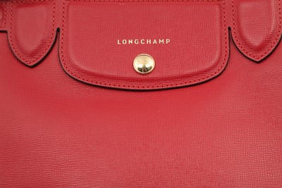 Lot 7 - Longchamp Red Trapeze Bag