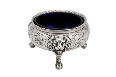 Lot 461 - A George II sterling silver salt, London 1743 by David Hennell (first reg. 23rd June 1736)