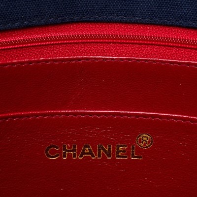 Lot 2 - Chanel Bicolour Jersey Flap Bag