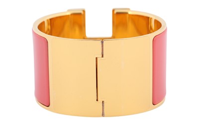 Lot 30 - Hermes Rouge Corail Clic H Extra Large Bracelet