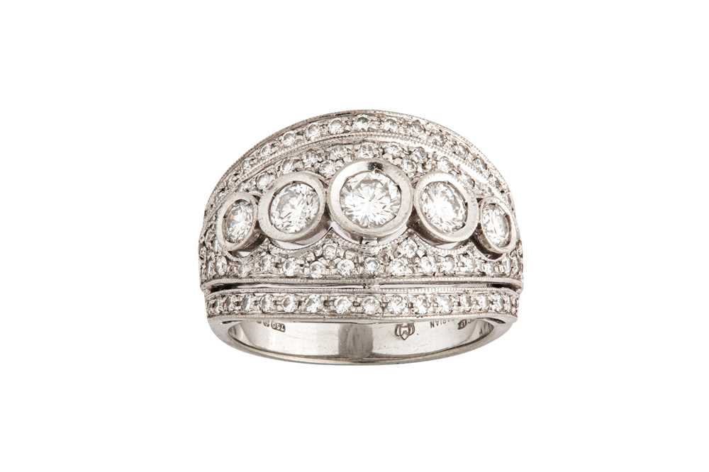 Lot 7 - A diamond dress ring, by Mozafarian
