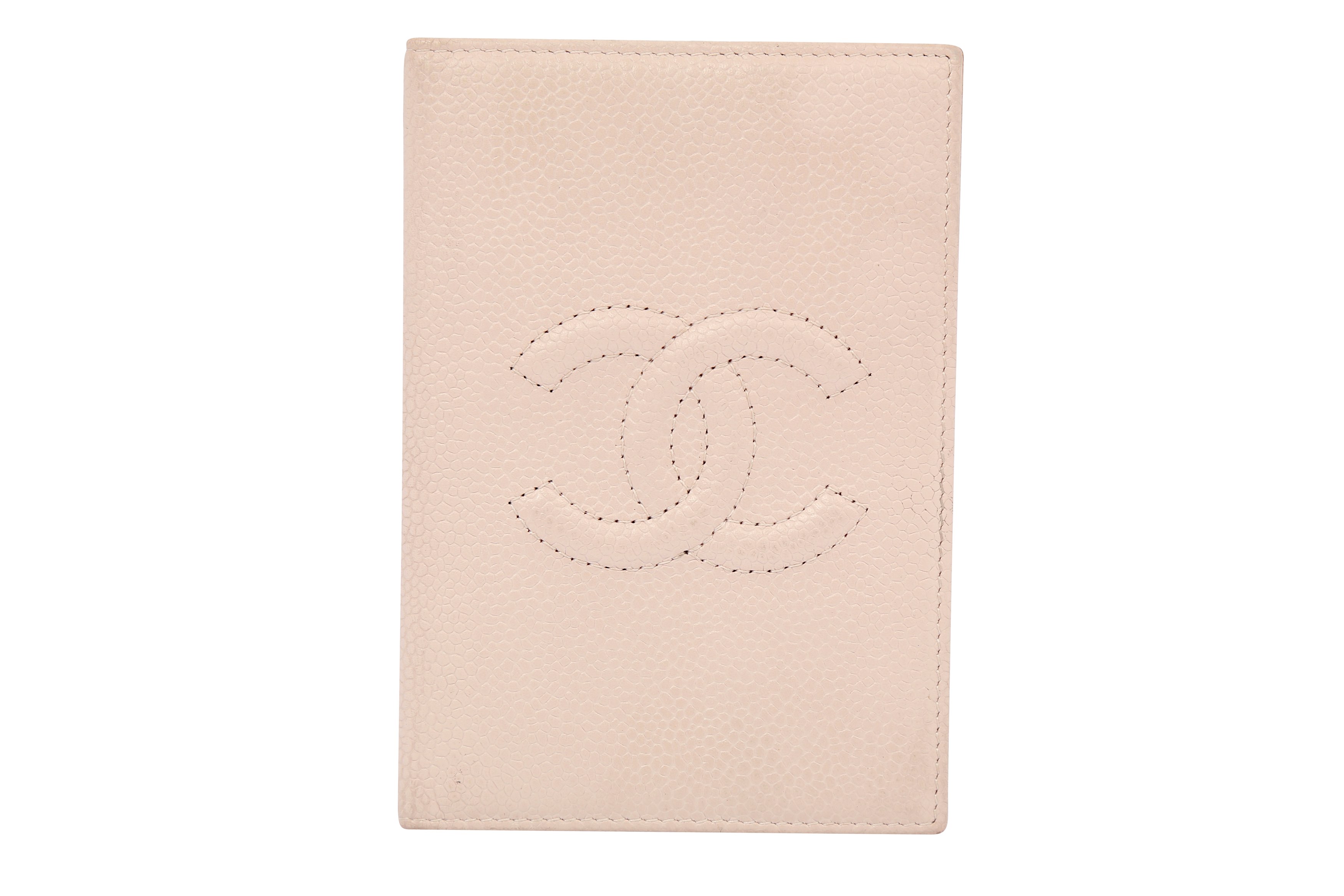 Sold at Auction: Chanel Pale Pink CC Logo Passport Holder