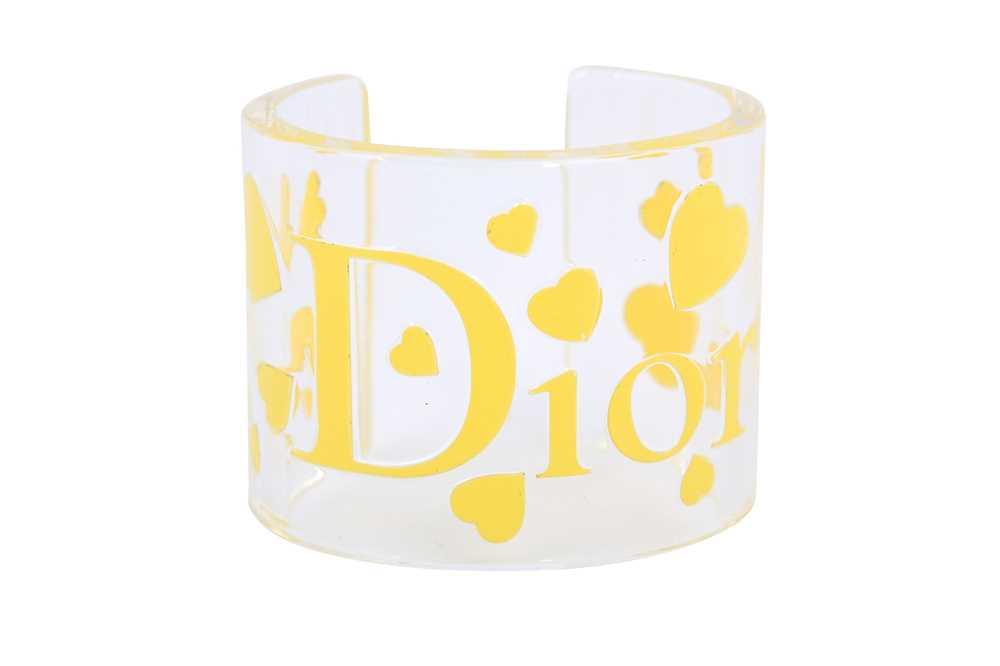 Lot 1236 - Christian Dior Yellow Transparent Lucite Cuff