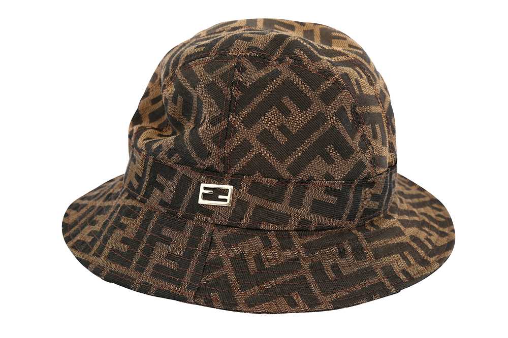 Lot 1246 - Fendi Brown Zucca Bucket Hat - Size M