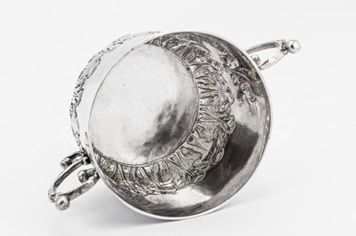 Lot 475 - A Charles II sterling silver porringer, London 1682 by Thomas Cooper (free 1668. d. c. 1693)
