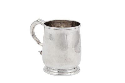 Lot 466 - A George I Britannia standard silver mug, London 1722 by Edward Barnett (reg. 18th Nov 1715)