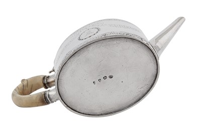 Lot 439 - A George III sterling silver teapot, London 1779 by Thomas Daniell
