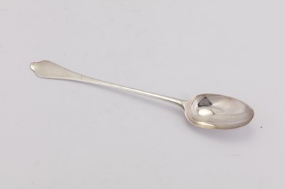 Lot 313 - A Queen Anne Britannia standard basting spoon, London circa 1705 by John Broake (reg. 8th July 1699)