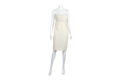 Lot 254 - Giambattista Valli Cream Embellished Dress - Size 44
