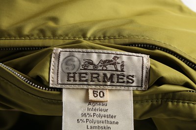 Lot 139 - Hermes Chartreuse Reversible Bomber Jacket - Size 50