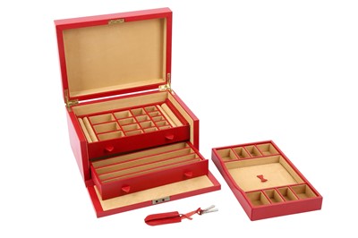Lot 1222 - Smythson Red Jewellery Box