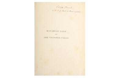 Lot 638 - Oates (Frank) & Oates (Charles George, ed.) Matabele Land and the Victoria Falls