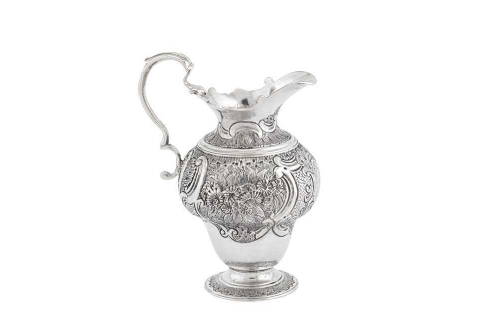 Lot 455 - A George II silver cream jug, London circa 1750 by John Pollock (this mark reg. 26th June 1739)