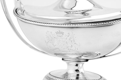 Lot 448 - A set of four George III sterling silver sauce tureens, London 1797 by Paul Storr (1771-1844, first reg. 12th Jan 1793)