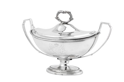 Lot 448 - A set of four George III sterling silver sauce tureens, London 1797 by Paul Storr (1771-1844, first reg. 12th Jan 1793)