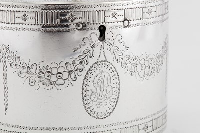Lot 438 - A George III sterling silver double tea caddy, London 1780 by John Denzilow (reg. 27th October 1774)