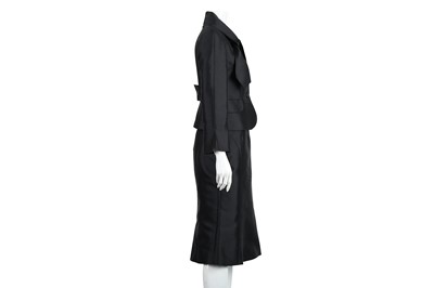 Lot 434 - Celine Black Silk Skirt Suit - Size 38