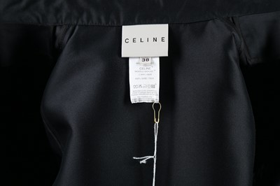 Lot 434 - Celine Black Silk Skirt Suit - Size 38