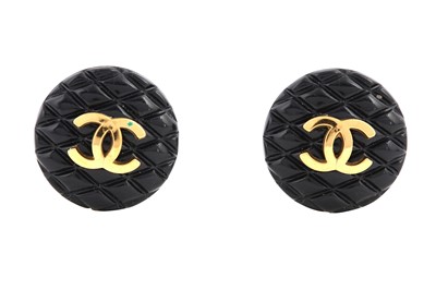 Lot 468 - Chanel Clip On CC Logo Earrings