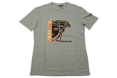 Lot 73 - Versace Collection Grey Medusa Logo T-Shirt - Size S