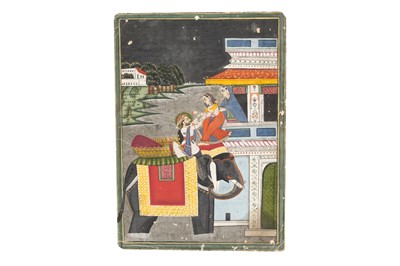 Lot 365 - MAHARAJA TAKHT SINGH (r. 1843 - 1873) ARRIVING BY ELEPHANT