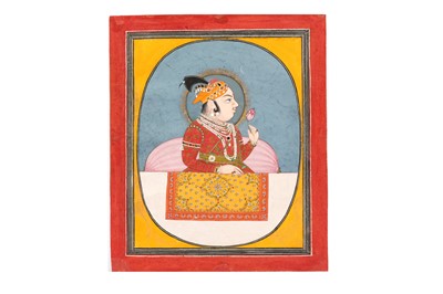 Lot 377 - A PORTRAIT OF MAHARANA RAJ SINGH II OF MEWAR (1743 - 1761)