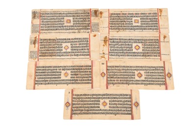 Lot 380 - SEVEN ILLUSTRATED LOOSE FOLIOS FROM A JAIN MANUSCRIPT