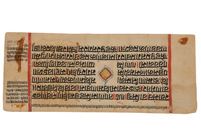 Lot 380 - SEVEN ILLUSTRATED LOOSE FOLIOS FROM A JAIN MANUSCRIPT