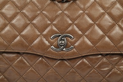 Lot 180 - Chanel Brown Large Single Flap Bag