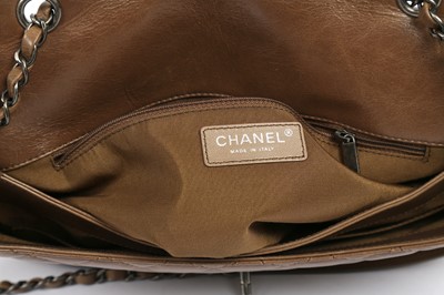 Lot 180 - Chanel Brown Large Single Flap Bag