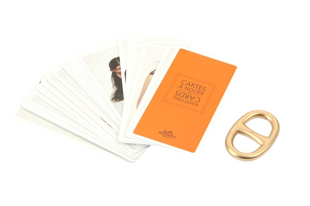 Lot 1280 - Hermes Chaine D'Ancre Scarf Ring and Knotting Cards