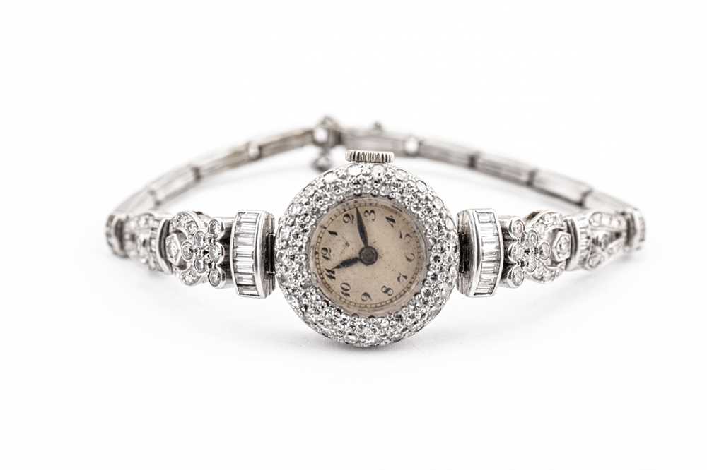 Lot 162 - A diamond cocktail watch, circa...