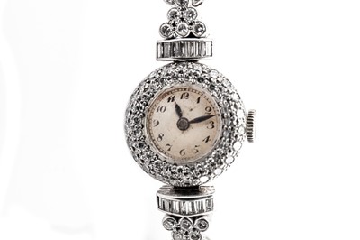 Lot 162 - A diamond cocktail watch, circa...