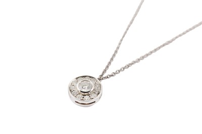 Lot 118 - A diamond pendant necklace, by Tiffany & Co.
