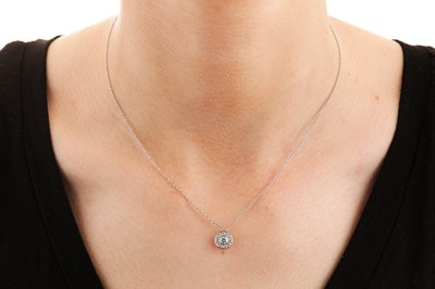 Lot 118 - A diamond pendant necklace, by Tiffany & Co.
