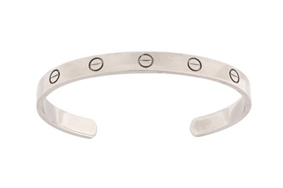 Lot 85 - A white gold 'Love' cuff, by Cartier