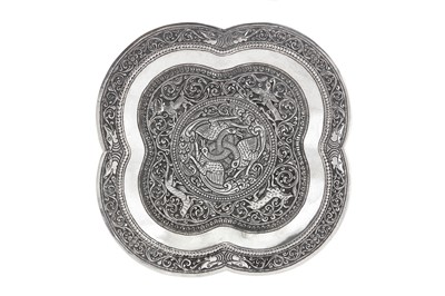 Lot 148 - An early to mid-20th century Ceylonese (Sri Lankan) unmarked silver dish, Kandy circa 1930