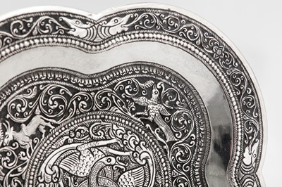 Lot 148 - An early to mid-20th century Ceylonese (Sri Lankan) unmarked silver dish, Kandy circa 1930