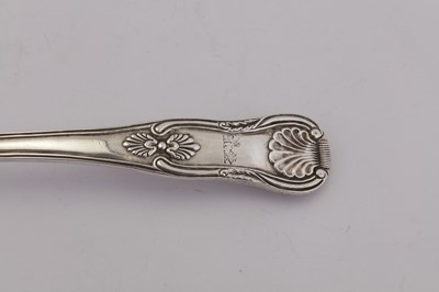 Lot 300 - A mid-19th century Indian colonial silver milk ladle, Madras circa 1840 by Jonas Gregory