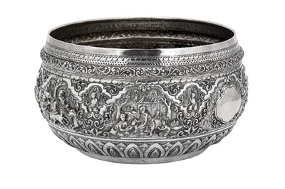 Lot 144 - An early 20th century Burmese unmarked silver bowl, Rangoon circa 1910