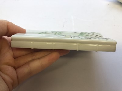 Lot 217 - A CHINESE PORCELAIN 'BOOK' WRIST REST.