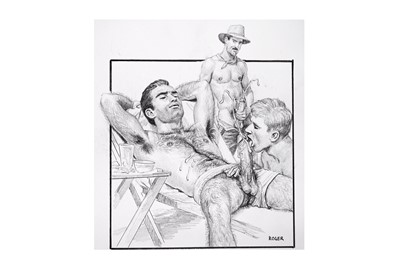 Lot 1175 - Payne (Roger) - Collection of 20 original homoerotic pencil drawings and associated items