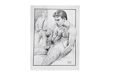 Lot 1175 - Payne (Roger) - Collection of 20 original homoerotic pencil drawings and associated items