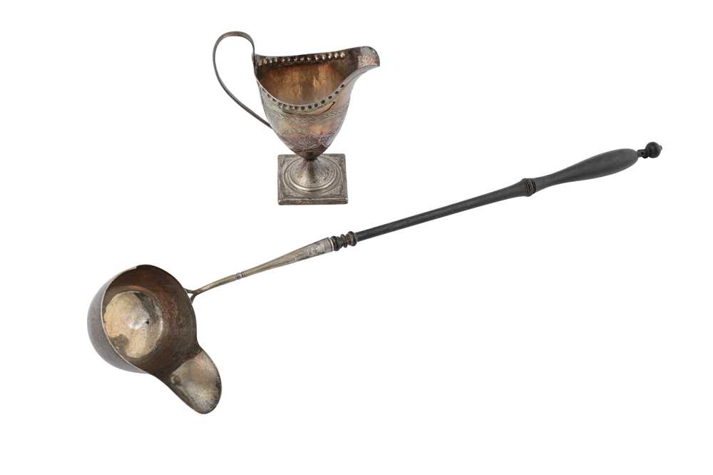 Lot 155 - A late 18th century Swiss silver punch ladle, possibly Appenzell, mark of ST