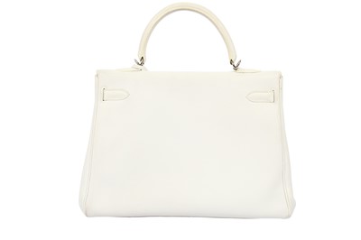Lot 482 - Hermes White Togo Kelly Retourne 35