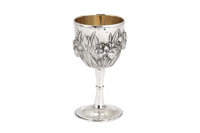 Lot 175 - An early 20th century Japanese silver goblet, circa 1930 possibly by K. Hattori & Co